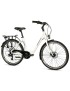 VELO MUSCULAIRE CITY BIKE 26 LEADER FOX DOMESTA 2025 FEMME BLANC 7V CADRE ALU 17 POUCES (TAILLE ADULTE 165 à 173 cm)