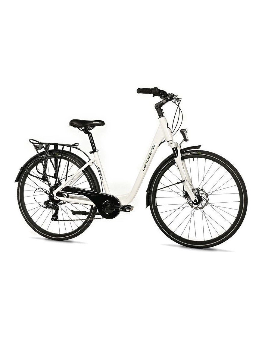 VELO MUSCULAIRE CITY BIKE 28 LEADER FOX REGION 2025 FEMME BLANC 7V CADRE ALU 19 POUCES (TAILLE ADULTE 175 à 183 cm)