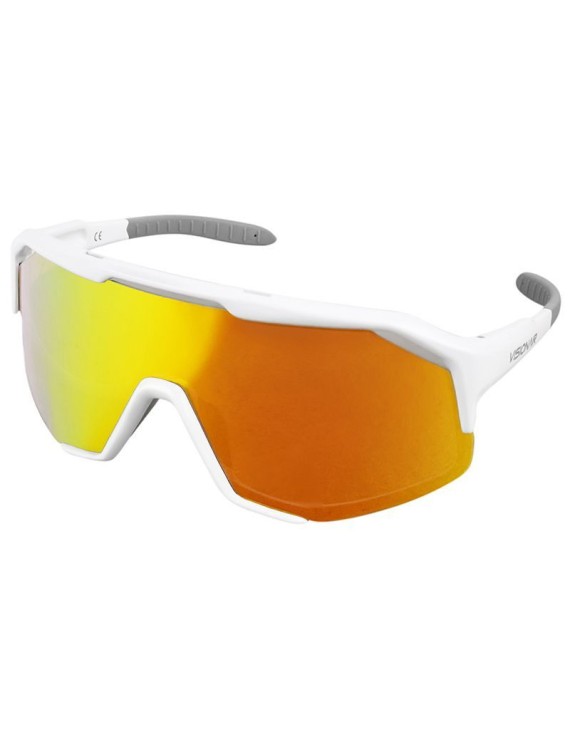 LUNETTES VELO ADULTE VISIONAIR ANTI-BROUILLARD MONTURE BLANC (VERRES REVO RED) - INDICE 0 à 3  -SELECTION P2R-