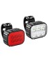 ECLAIRAGE VELO USB KIT SUR CINTRE-TIGE DE SELLE 500 - 100 LUMENS NOIR (AVANT+ARRIERE) (CABLE USB INCLUS)  -SELECTION P2R-