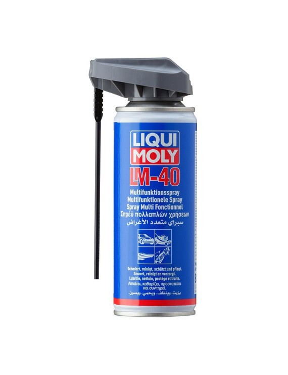 LUBRIFIANT LIQUI MOLY LM 40 MULTIFONCTION (AEROSOL 200 ml) DOUBLE POSITION