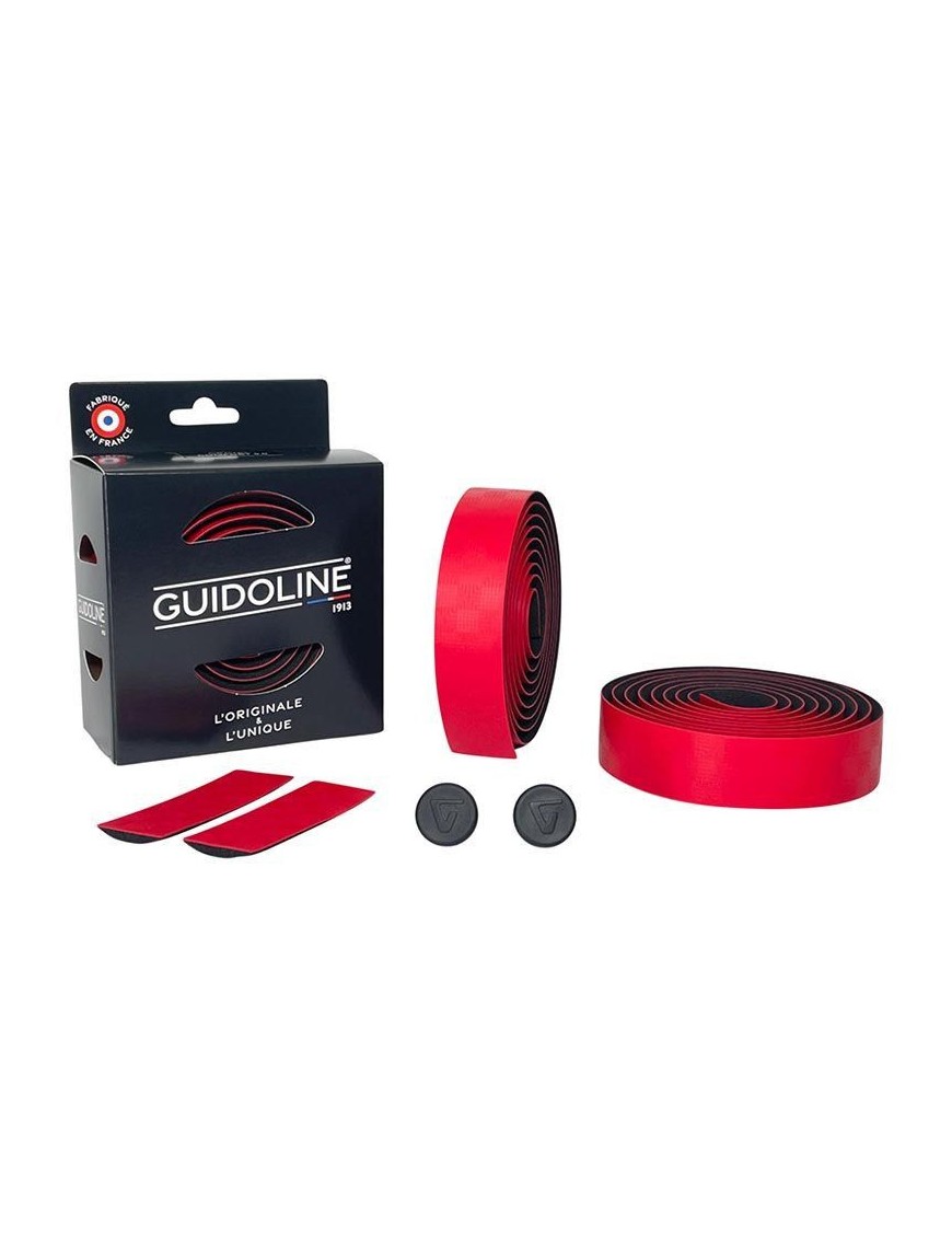 RUBAN DE GUIDON - CINTRE VELOX GRAVEL CONFORT 5mm ROUGE - GUIDOLINE