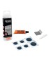 KIT REPARATION PNEU TUBELESS ROUTE VELOX PAR L'INTERIEUR AVEC RUSTINES - BOITE (COLLE 5g + 4 PATCHS 15mm + 2 PATCHS 25mm + 1 RA