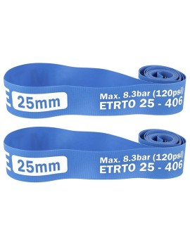 FOND DE JANTE VELOX PVC ROUE 20'' CARGO - LONGTAIL EN 25mm (VENDU PAR 2 EN BOITE)