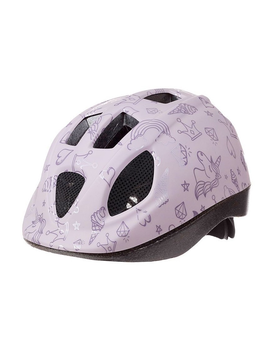 CASQUE VELO ENFANT POLISPORT FANTASY VIOLET TAILLE 48-52cm AVEC MOLETTE (VENDU SUR CARTE)