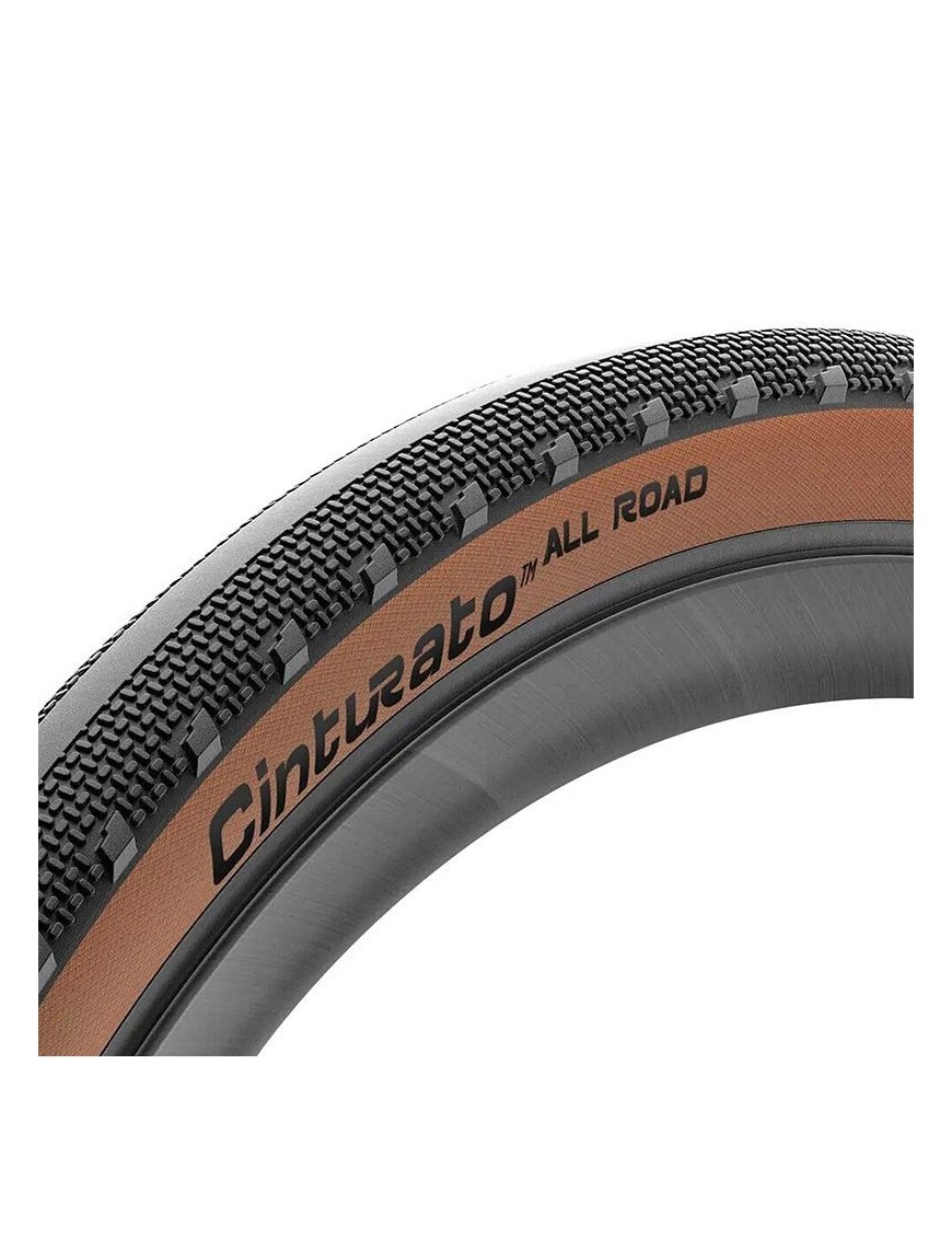 PNEU GRAVEL 700 X 50 PIRELLI CINTURATO ALL ROAD CLASSIC TANWALL NOIR FLANC MARRON TUBELESS READY TS (50-622)