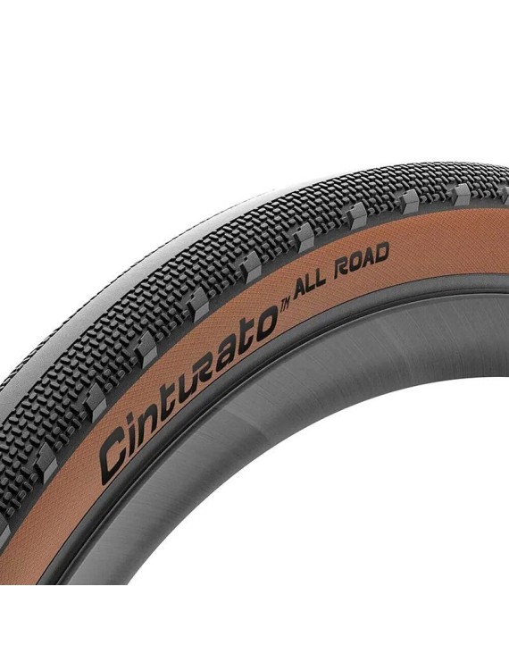 PNEU GRAVEL 700 X 50 PIRELLI CINTURATO ALL ROAD CLASSIC TANWALL NOIR FLANC MARRON TUBELESS READY TS (50-622)