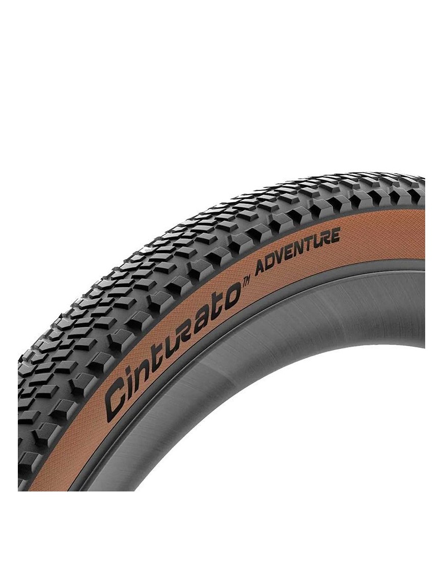 PNEU GRAVEL 700 X 45 PIRELLI CINTURATO ADVENTURE CLASSIC TANWALL NOIR FLANC MARRON TUBELESS READY TS (45-622)