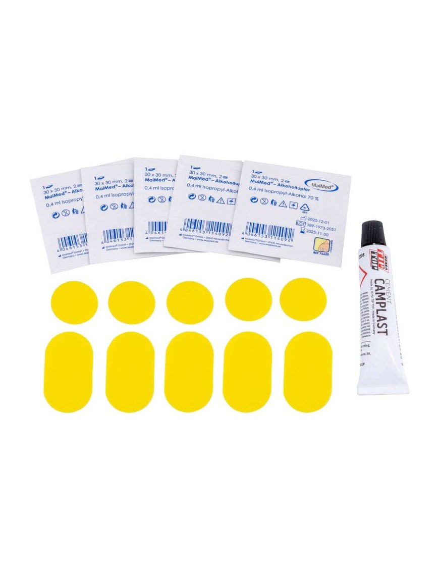 KIT REPARATION CHAMBRE A AIR PIRELLI SMARTUBE - BOITE (10 PATCHS + COLLE)