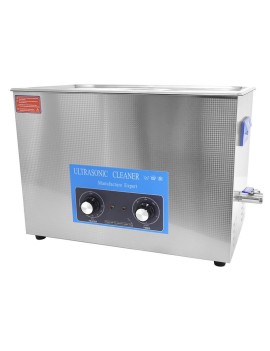 NETTOYEUR-BAC ULTRASONS PROFESSIONNEL ANALOGIQUE 30L 600 WATTS AVEC VANNE DE VIDANGE (500x300x200mm) (QUALITE PREMIUM)