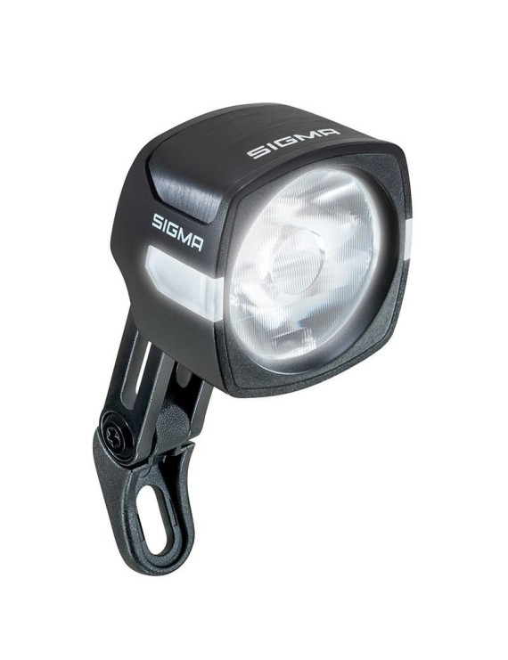 ECLAIRAGE VELO VAE - E-BIKE AVANT SUR FOURCHE SIGMA EOX FL100 6-60V 100LUX NOIR COMPATIBLE FIDLOCK - POUR VOIR A 80M