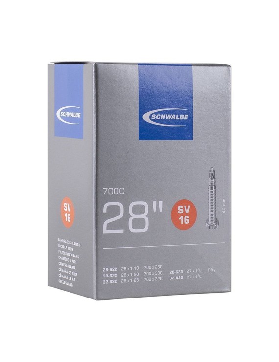 CHAMBRE A AIR VELO 700 x 28-32 SCHWALBE VALVE PRESTA 40mm (SV16)