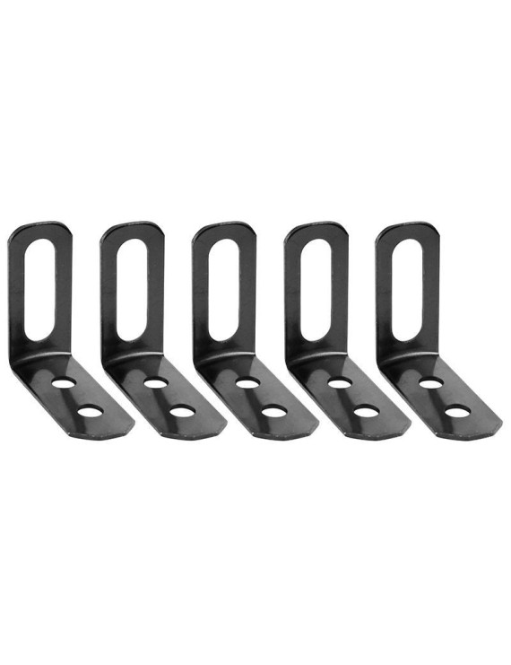 EQUERRE INOX EUROFENDER POUR FIXATION DE GARDE BOUE (27mm) NOIR (VENDU PAR 5)