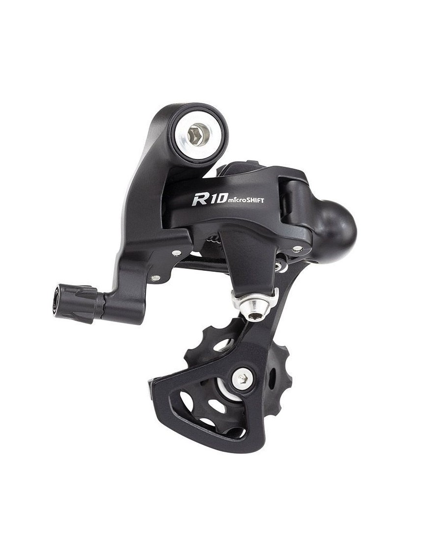 DERAILLEUR ROUTE ARRIERE MICROSHIFT 10V. CHAPE COURTE A VIS DOUBLE (COMPATIBLE SHIMANO)