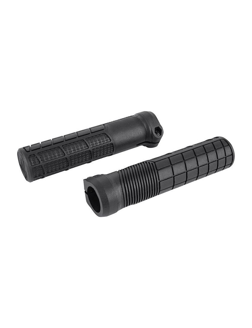 POIGNEE VTT - CITY NEWTON LOCK ON RUBBER NOIR L138mm SANS BOUCHON (PAIRE)