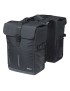 SACOCHE ARRIERE VELO DOUBLE BASIL MOVE 30L NOIR (16x27x38cm) FIXATION MIK 2.0 (INCLUS)