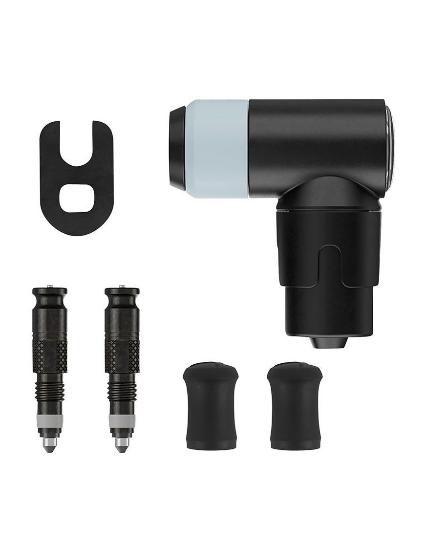 ADAPTATEUR VALVE DE PNEU TUBELESS PRESTA-SV SCHWALBE CLIK VALVE OBUS DEMONTABLE + TETE DE POMPE (VENDU A LA PAIRE SUR CARTE)