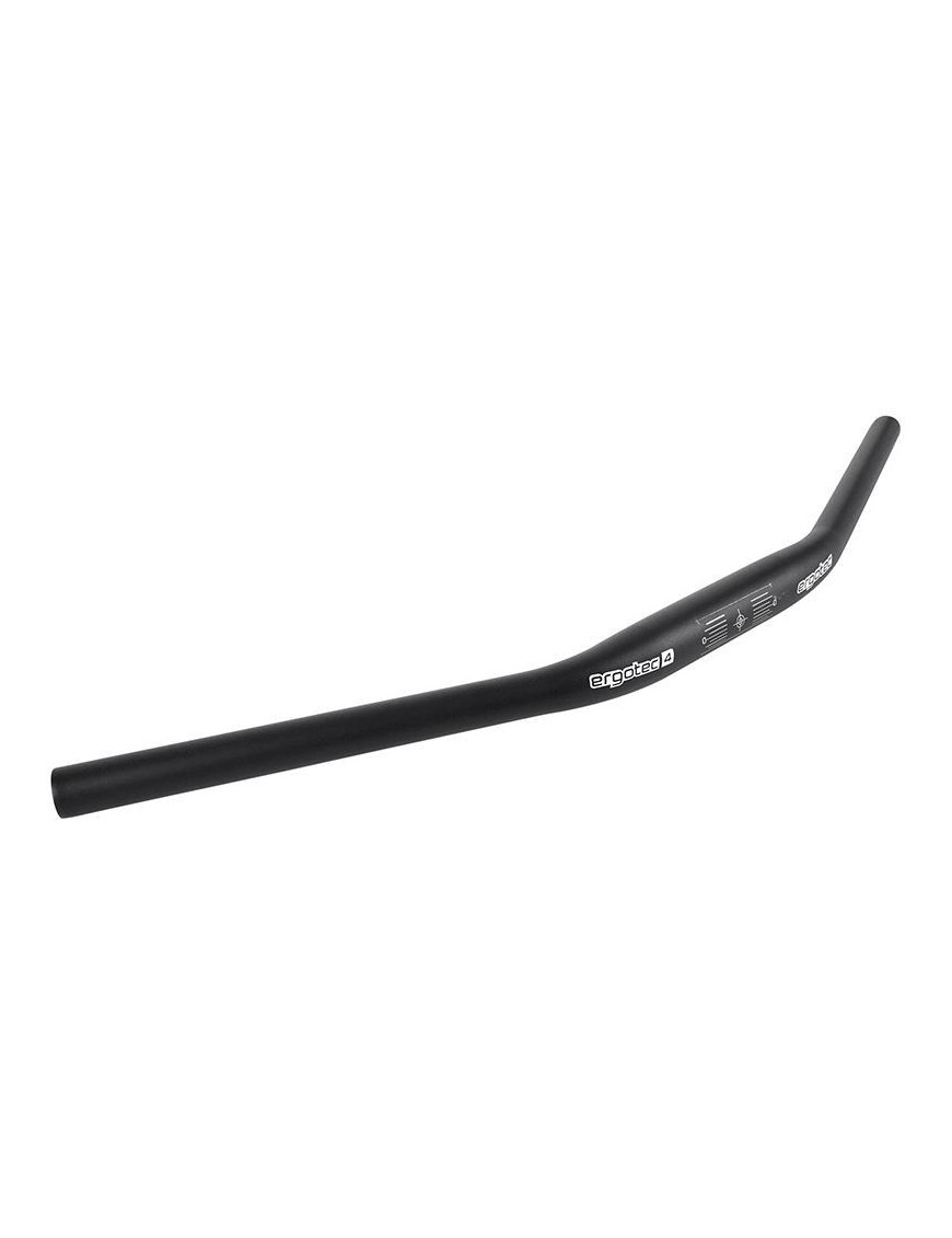 CINTRE VTT-CITY DROIT ERGOTEC MOON ALU NOIR DIAM 31.8mm L 625mm (HOMOLOGUE NIVEAU 4)