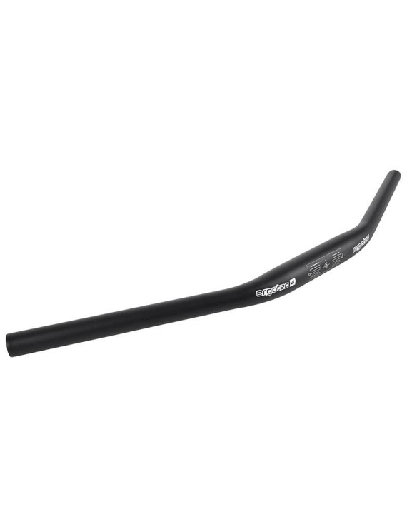 CINTRE VTT-CITY DROIT ERGOTEC MOON ALU NOIR DIAM 31.8mm L 625mm (HOMOLOGUE NIVEAU 4)
