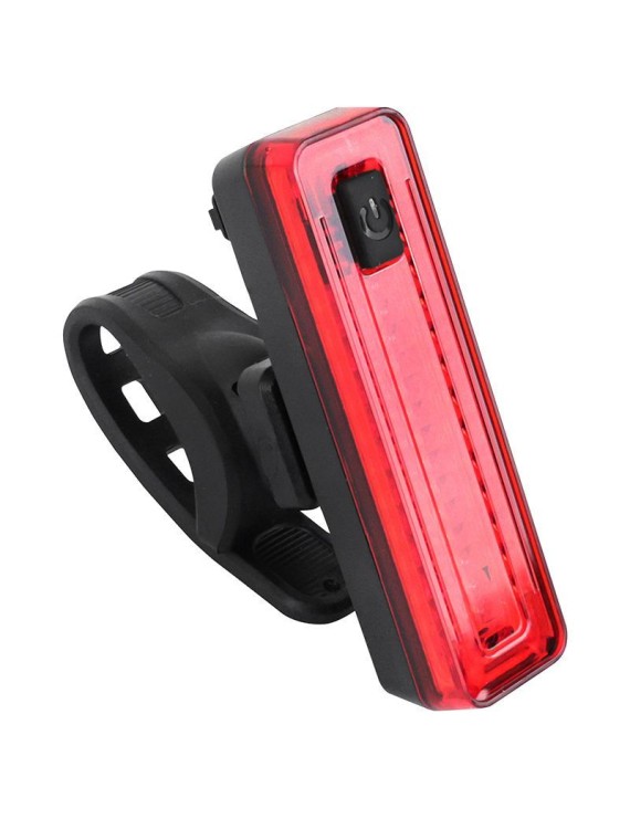 ECLAIRAGE VELO USB ARRIERE SUR TIGE DE SELLE P2R BARCOB AVEC INDICATEUR FREINAGE NOIR A LED (FONCTIONS FIXE, SOS ET CLIGNOTANT)
