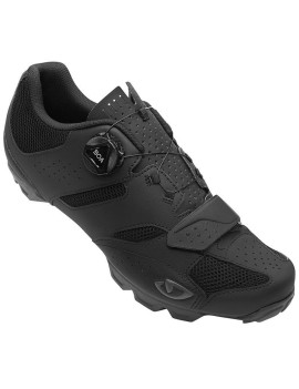 CHAUSSURE VTT GIRO CYLINDER II NOIR T43 FIXATION MICROCLIP BOA-VELCRO COMPATIBLE SPD (PAIRE) (OFFRE SPECIALE)