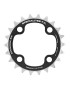 PLATEAU VTT 4BRA D.64 TA CHINOOK 22DTS INTERIEUR DOUBLE-TRIPLE NOIR ALU POUR SHIMANO - SRAM - FSA 9V.