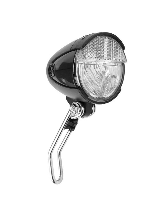 ECLAIRAGE VELO VAE - E-BIKE AVANT SUR FOURCHE TRELOCK LS583 BIKE-RETRO 15LUX NOIR COMPATIBLE DYNAMO - POUR VOIR A 35M ET VISIBL