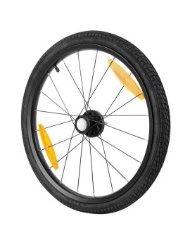 ROUE REMORQUE VELO 20" MOYEU FUSEE RAYON AVEC PNEU + CHAMBRE (DROITE)  - POUR REMORQUE 161054
