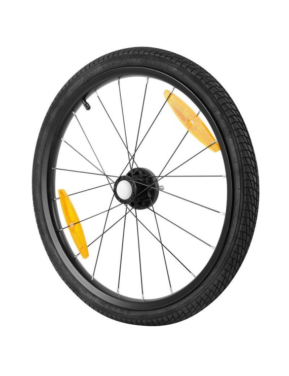 ROUE REMORQUE VELO 20" MOYEU FUSEE RAYON AVEC PNEU + CHAMBRE (DROITE)  - POUR REMORQUE 161054