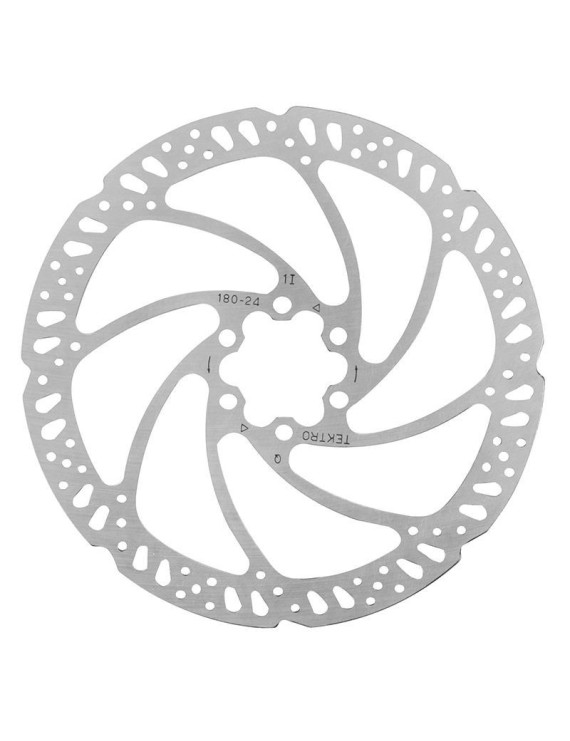 DISQUE DE FREIN ROUTE - VTT 6 TROUS TEKTRO 180mm ARGENT (MONTAGE ATELIER)