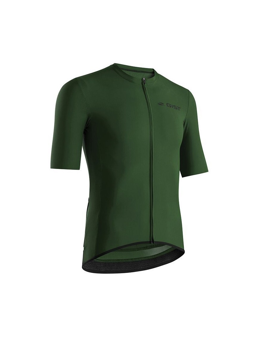 MAILLOT GIST HOMME SUPREMO MANCHES COURTES ZIP TOTAL VERT XL    -5343