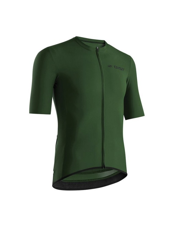 MAILLOT GIST HOMME SUPREMO MANCHES COURTES ZIP TOTAL VERT XL    -5343