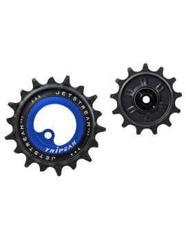 GALET DERAILLEUR AOPW TRIPEAK 13-18 DENTS CERAMIQUE 12-11V. SHIMANO DEORE XT 8100-8130 SLX 7120-7100 GRX 822 BLEU FONCE (JEU DE