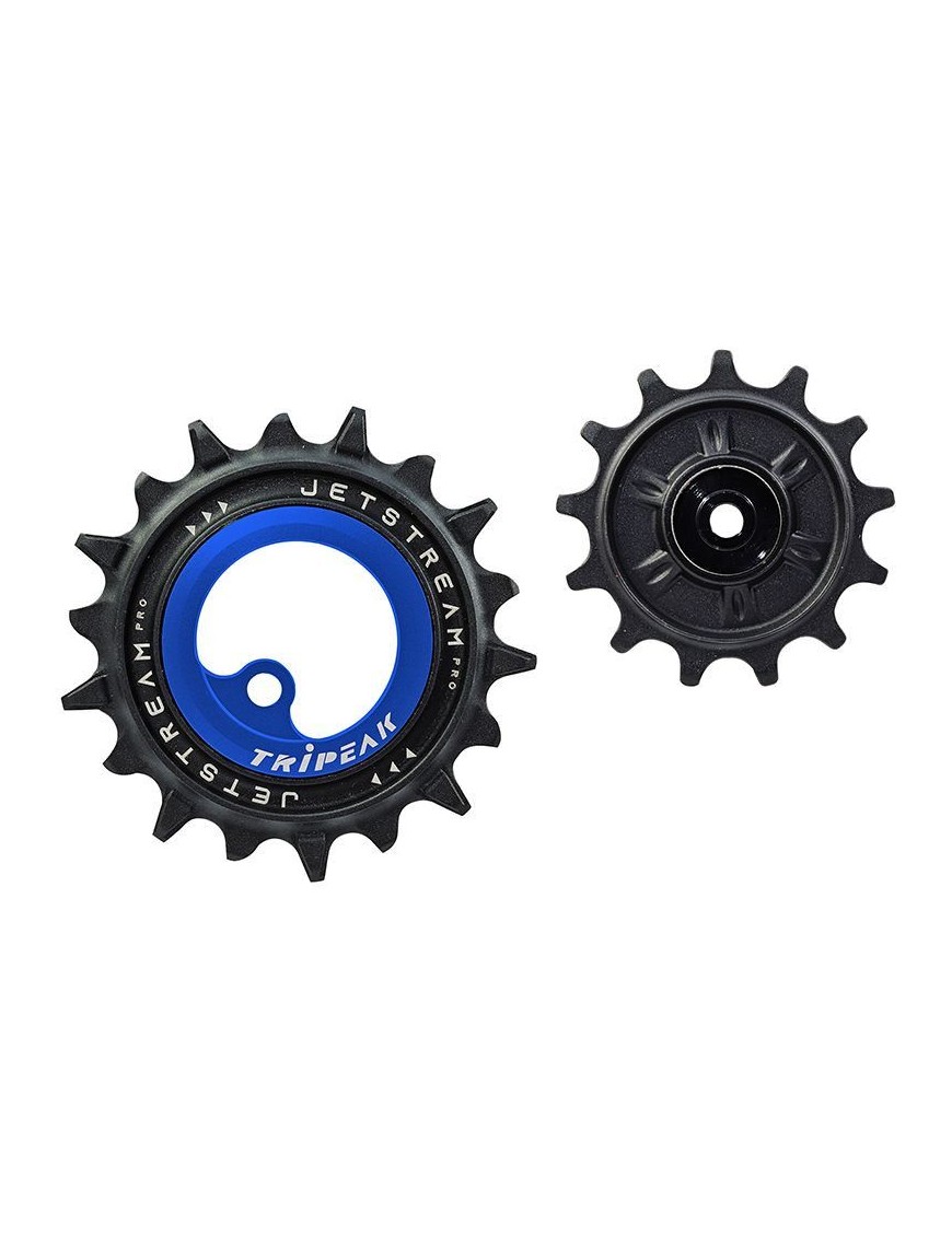 GALET DERAILLEUR AOPW TRIPEAK 13-18 DENTS CERAMIQUE 12-11V. SHIMANO DEORE XT 8100-8130 SLX 7120-7100 GRX 822 BLEU FONCE (JEU DE