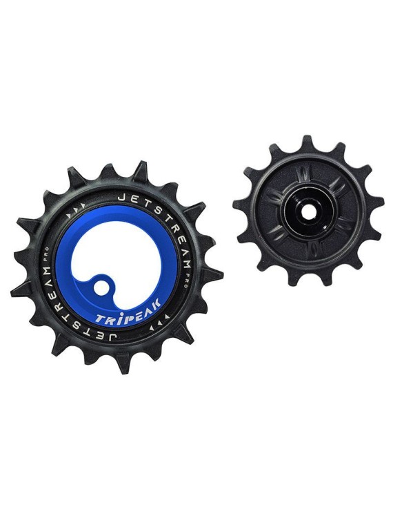 GALET DERAILLEUR AOPW TRIPEAK 13-18 DENTS CERAMIQUE 12-11V. SHIMANO DEORE XT 8100-8130 SLX 7120-7100 GRX 822 BLEU FONCE (JEU DE