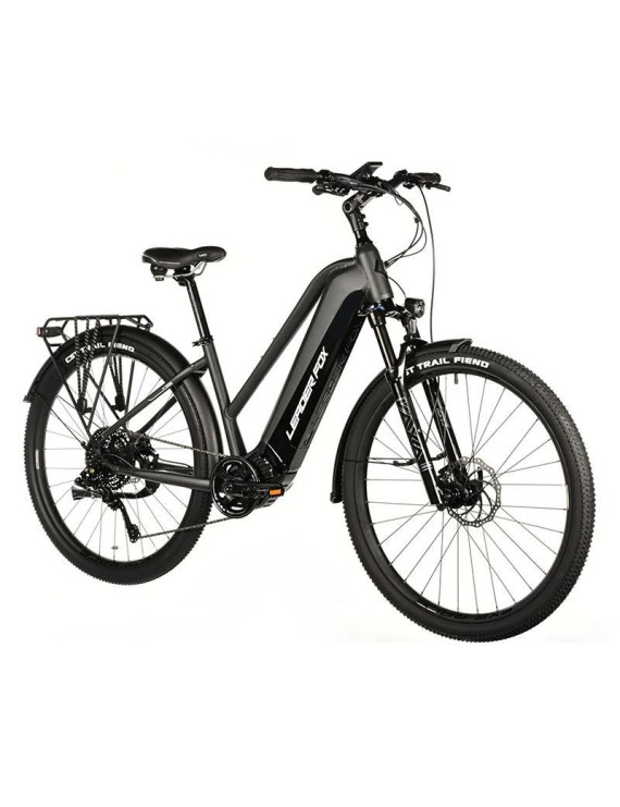 VELO ELECTRIQUE-VAE VTC 28 LEADER FOX BARNET 2025 FEMME GRIS 9V MOTEUR CENTRAL BAFANG M510 36V 95Nm BATTERIE 20Ah (16,5'' - H42