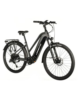 VELO ELECTRIQUE-VAE VTC 28 LEADER FOX BARNET 2025 FEMME GRIS 9V MOTEUR CENTRAL BAFANG M510 36V 95Nm BATTERIE 20Ah (18'' - H46cm