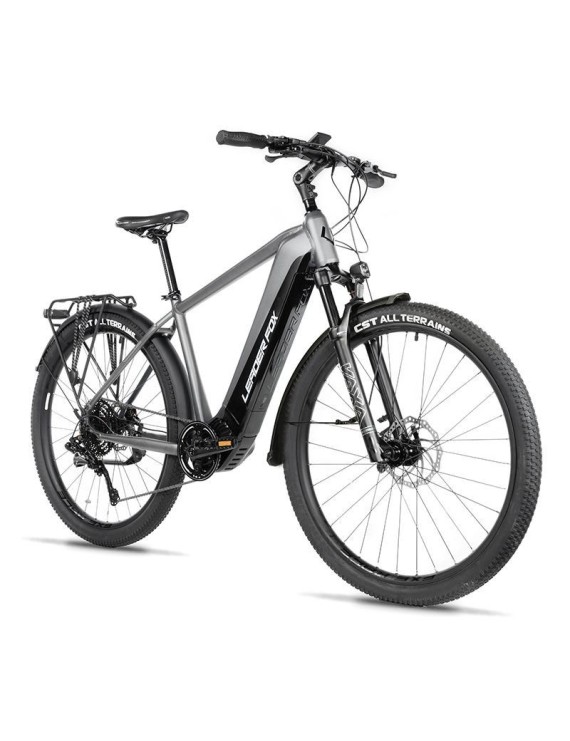 VELO ELECTRIQUE-VAE VTC 28 LEADER FOX BARNET 2025 HOMME GRIS 9V MOTEUR CENTRAL BAFANG M510 36V 95Nm BATTERIE 20Ah (22.5'' - h53