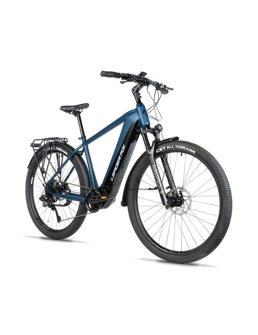 VELO ELECTRIQUE-VAE VTC 28 LEADER FOX BARNET 2025 HOMME BLEU 9V MOTEUR CENTRAL BAFANG M510 36V 95Nm BATTERIE 20Ah (19'' - h48cm