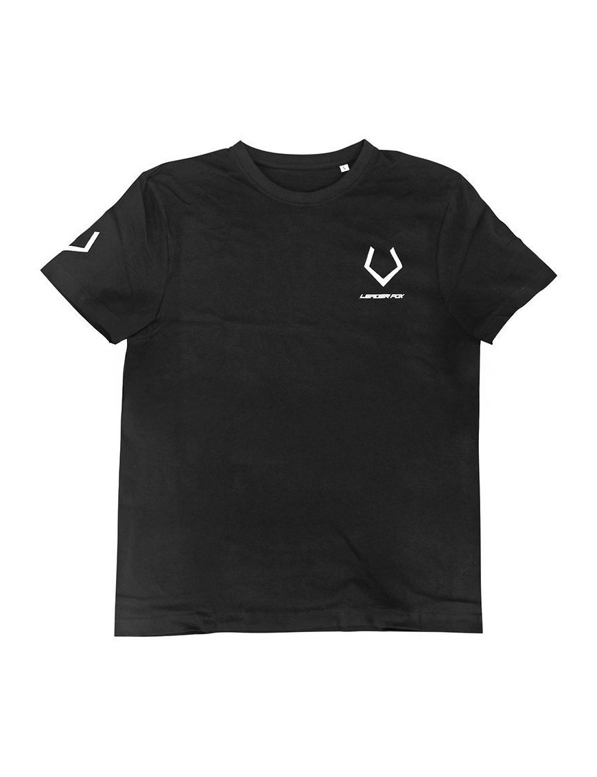 TEE-SHIRT LEADER FOX TAILLE  M NOIR (LOGO BLANC)