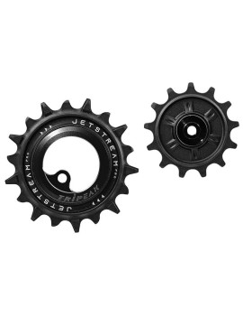 GALET DERAILLEUR AOPW TRIPEAK 13-18 DENTS CERAMIQUE 12-11V. SHIMANO DEORE XT 8100-8130 SLX 7120-7100 GRX 822 NOIR (JEU DE 2) (G