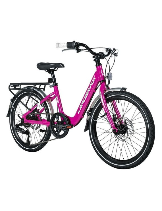 VELO MUSCULAIRE VTT 20 LEADER FOX GAMP 2025 FILLE FUCHSIA 6V (TAILLE ENFANT 120 à 135 cm)