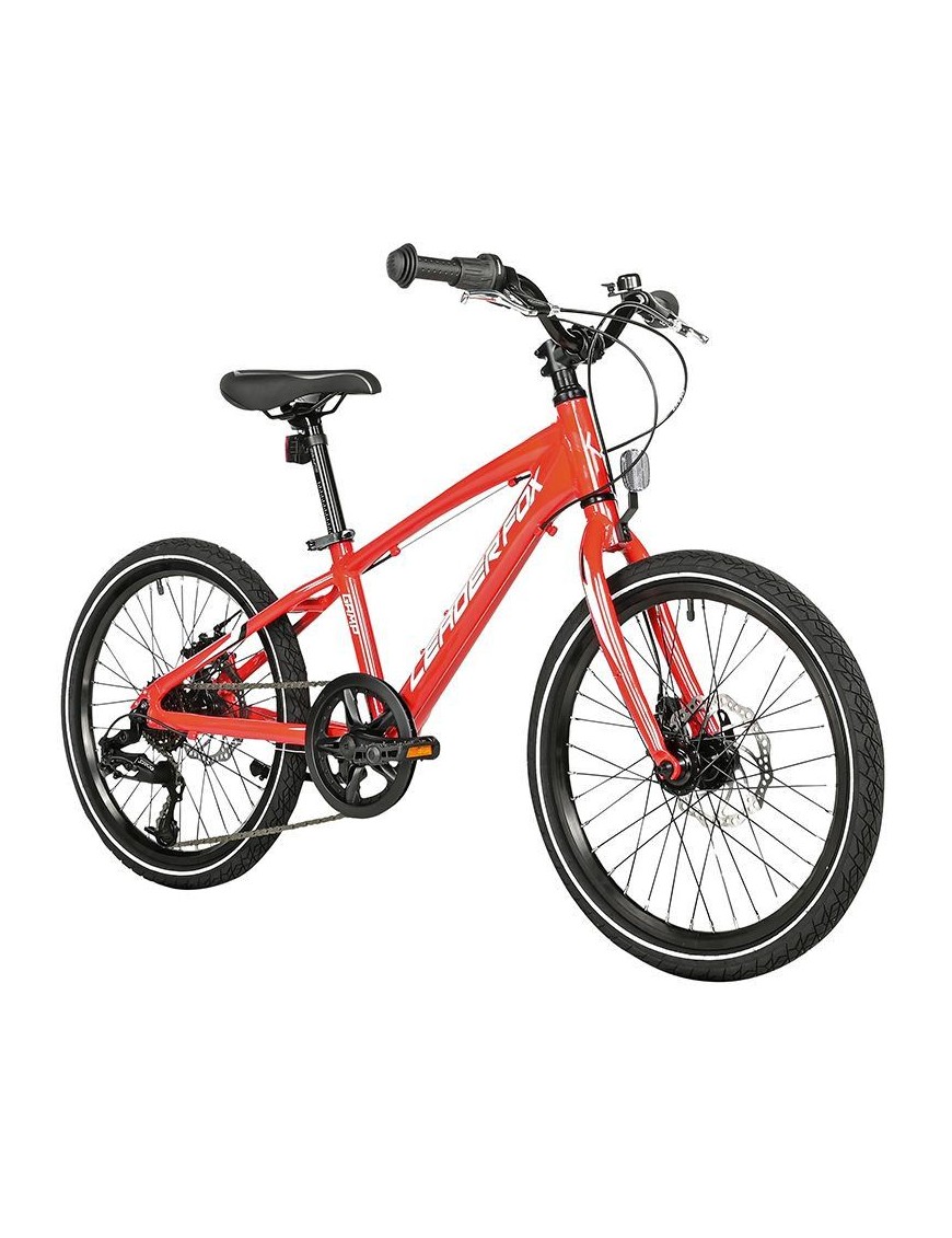 VELO MUSCULAIRE VTT 20 LEADER FOX GAMP 2025 GARCON ROUGE 6V (TAILLE ENFANT 120 à 135 cm)