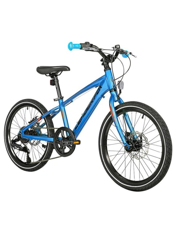 VELO MUSCULAIRE VTT 20 LEADER FOX GAMP 2025 GARCON BLEU 6V (TAILLE ENFANT 120 à 135 cm)