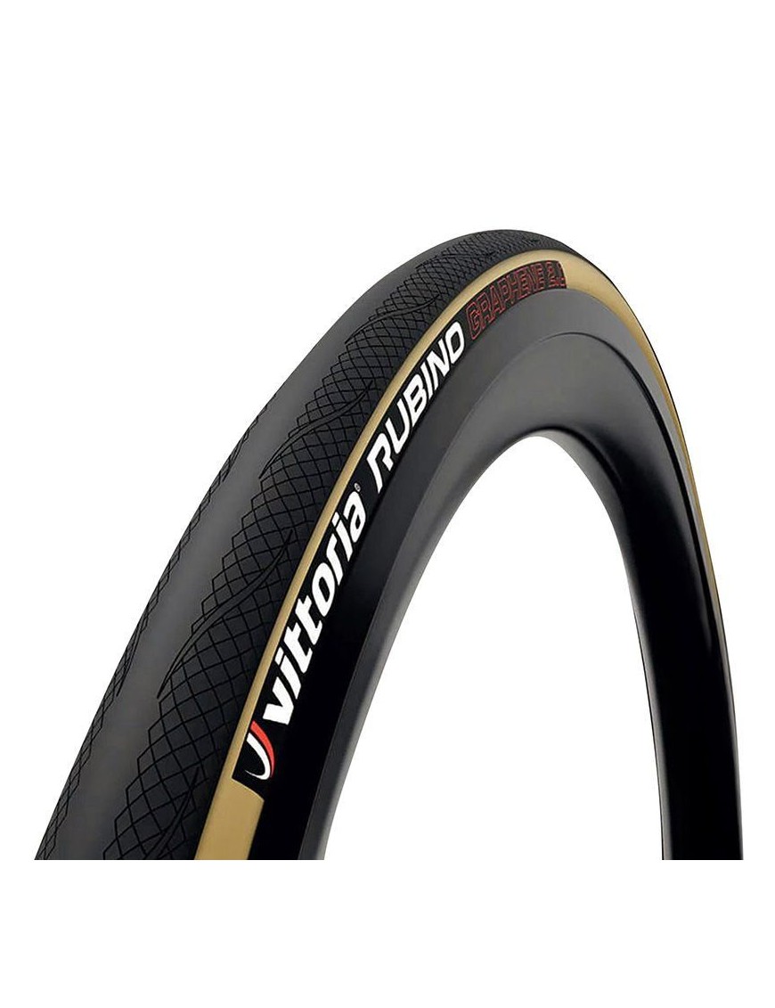 PNEU ROUTE 700 X 28 VITTORIA RUBINO NOIR-BEIGE GRAPHENE 2.0 TS (28-622) (OFFRE SPECIALE)