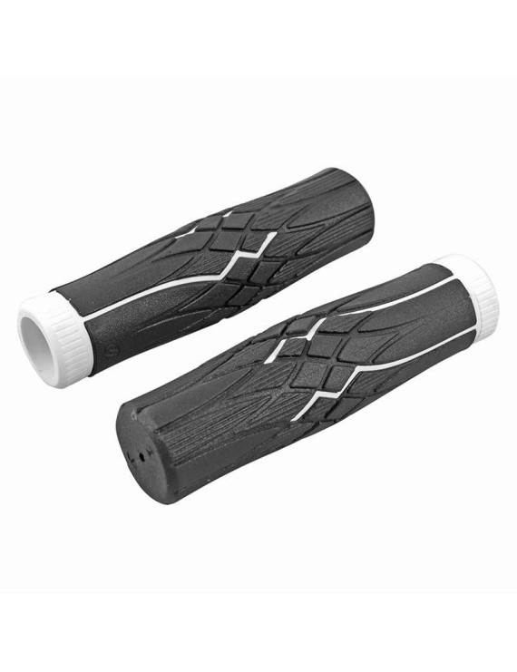 POIGNEE CITY HERRMANS GRIP DUDE ENFANT BLANC-NOIR L125mm (PAIRE) DIAM. 22mm