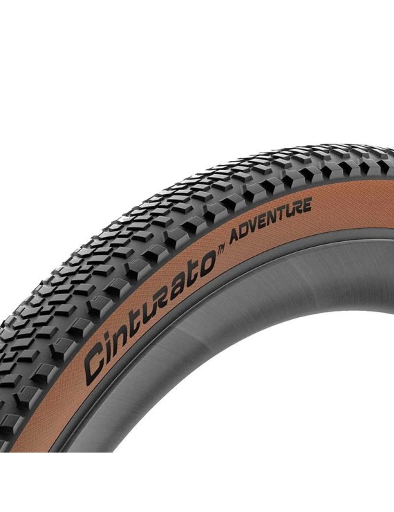 PNEU GRAVEL 700 X 40 PIRELLI CINTURATO ADVENTURE CLASSIC TANWALL NOIR FLANC MARRON TUBELESS READY TS (40-622) (MONTAGE ATELIER)