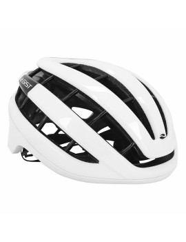CASQUE VELO ADULTE GIST ROUTE RAPIDO BLANC BRILLANT TAILLE 52-58 REGLAGE MOLETTE 255GRS