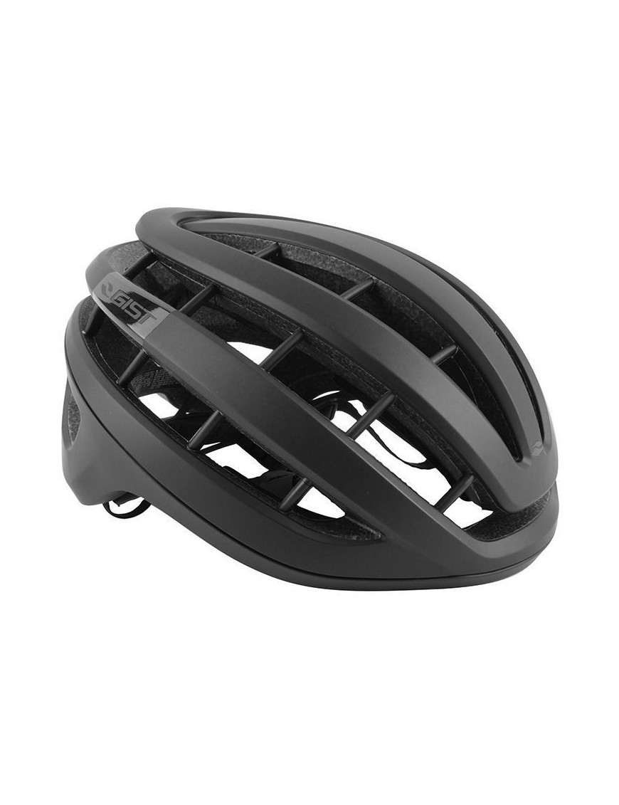 CASQUE VELO ADULTE GIST ROUTE RAPIDO NOIR MAT TAILLE 56-62 REGLAGE MOLETTE 255GRS