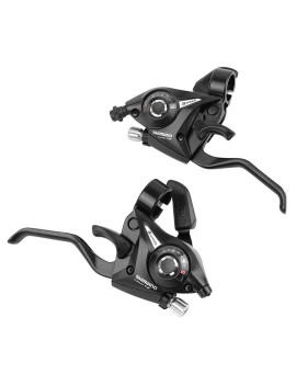LEVIER-MANETTE VTT SHIMANO STEF51 3x8V. ARGENT POUR FREIN V-BRAKE (PAIRE)